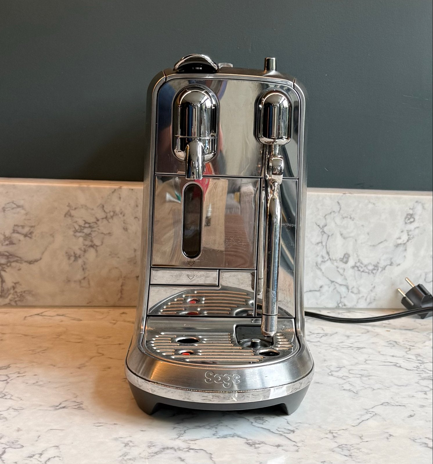 Sage Nespresso Creatista Plus RVS | Met melkopschuimer, Espresso apparaat, Ophalen of Verzenden, Zo goed als nieuw, 2 tot 4 kopjes