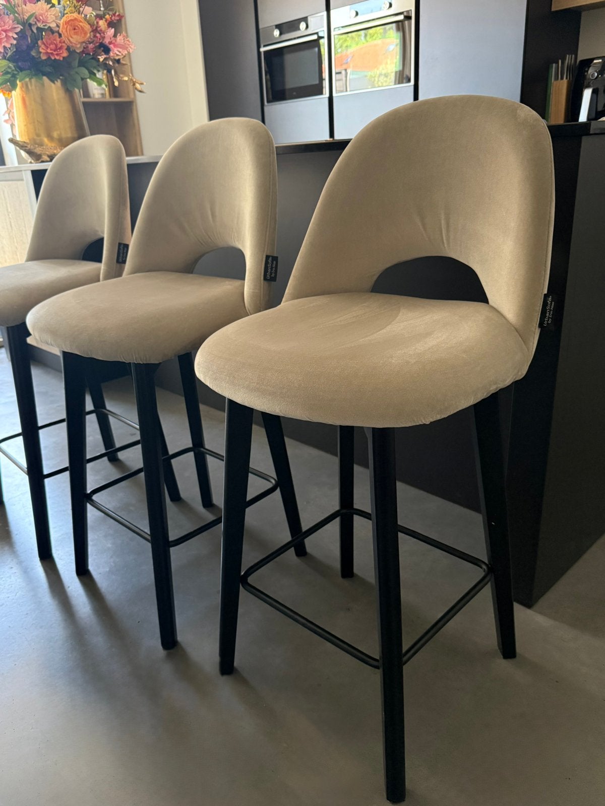 Barkrukken Urbansofa 3 stuks, Ophalen, Met voetsteun, 60 tot 90 cm, Zo goed als nieuw