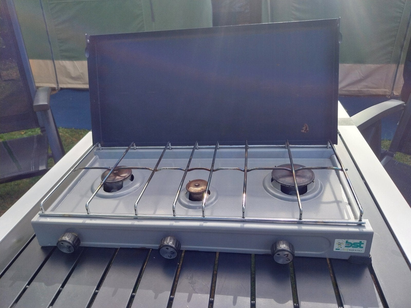 Camping Gasfornuis 3-pits, Ophalen, Gebruikt
