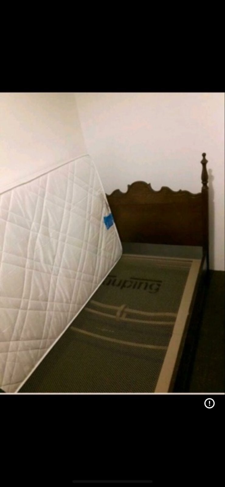 Gratis: Antiek eiken 1-persoonsbed met Auping bedbodem, Antiek en Kunst, Ophalen