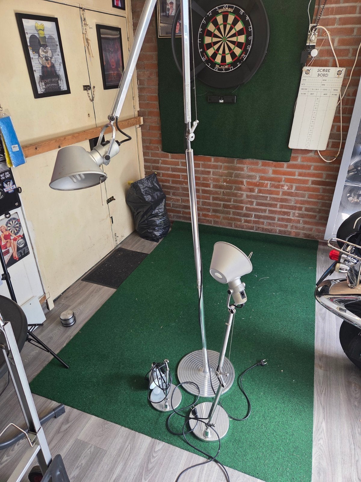 Set van 3 Artemide Tolomeo lampen, Overige merken, Gebruikt, E27 (groot), Zilver