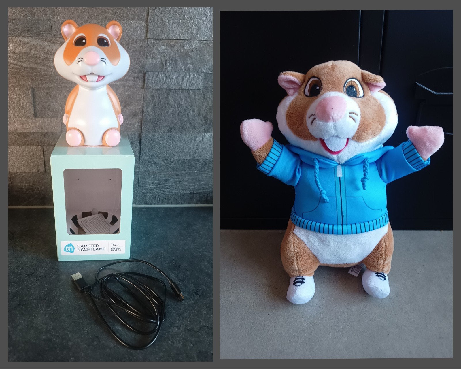 AH hamster lampje en AH hamster met trainingspak, Ophalen of Verzenden, Zo goed als nieuw