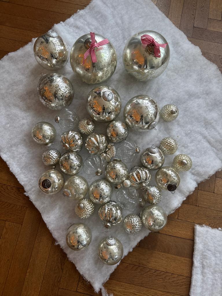 Rivièra maison kerstballen zilver, Ophalen, Zo goed als nieuw