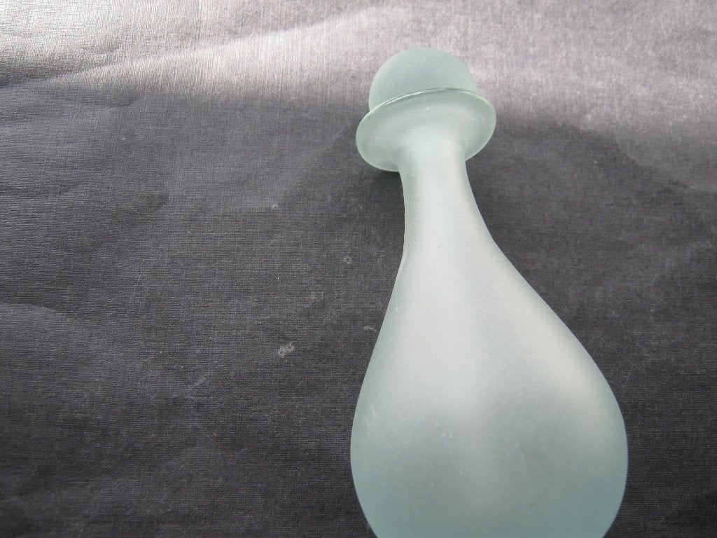 Antiek Glazen Parfumflesje met stopper, Antiek en Kunst, Verzenden