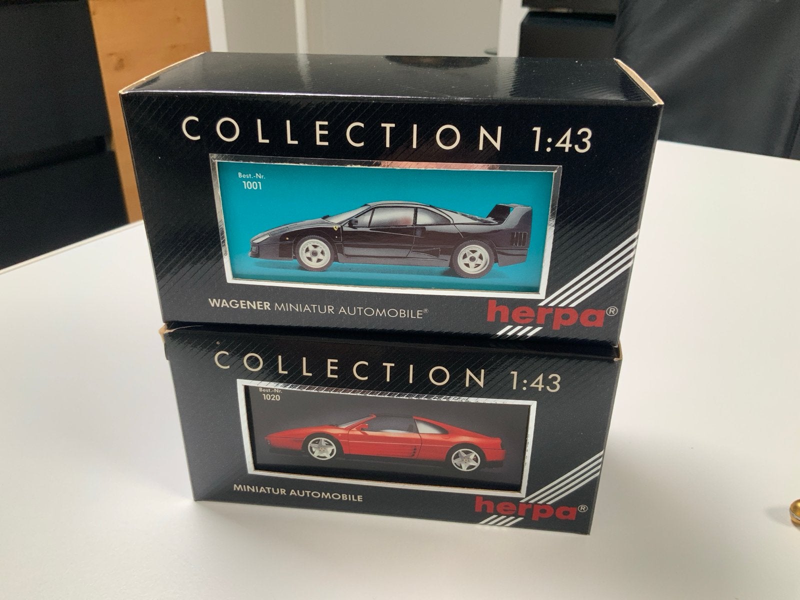Unieke Herpa Ferrari F40 & 348ts 1:43 modelauto's nieuw, Ophalen of Verzenden, Nieuw, Auto, Overige merken