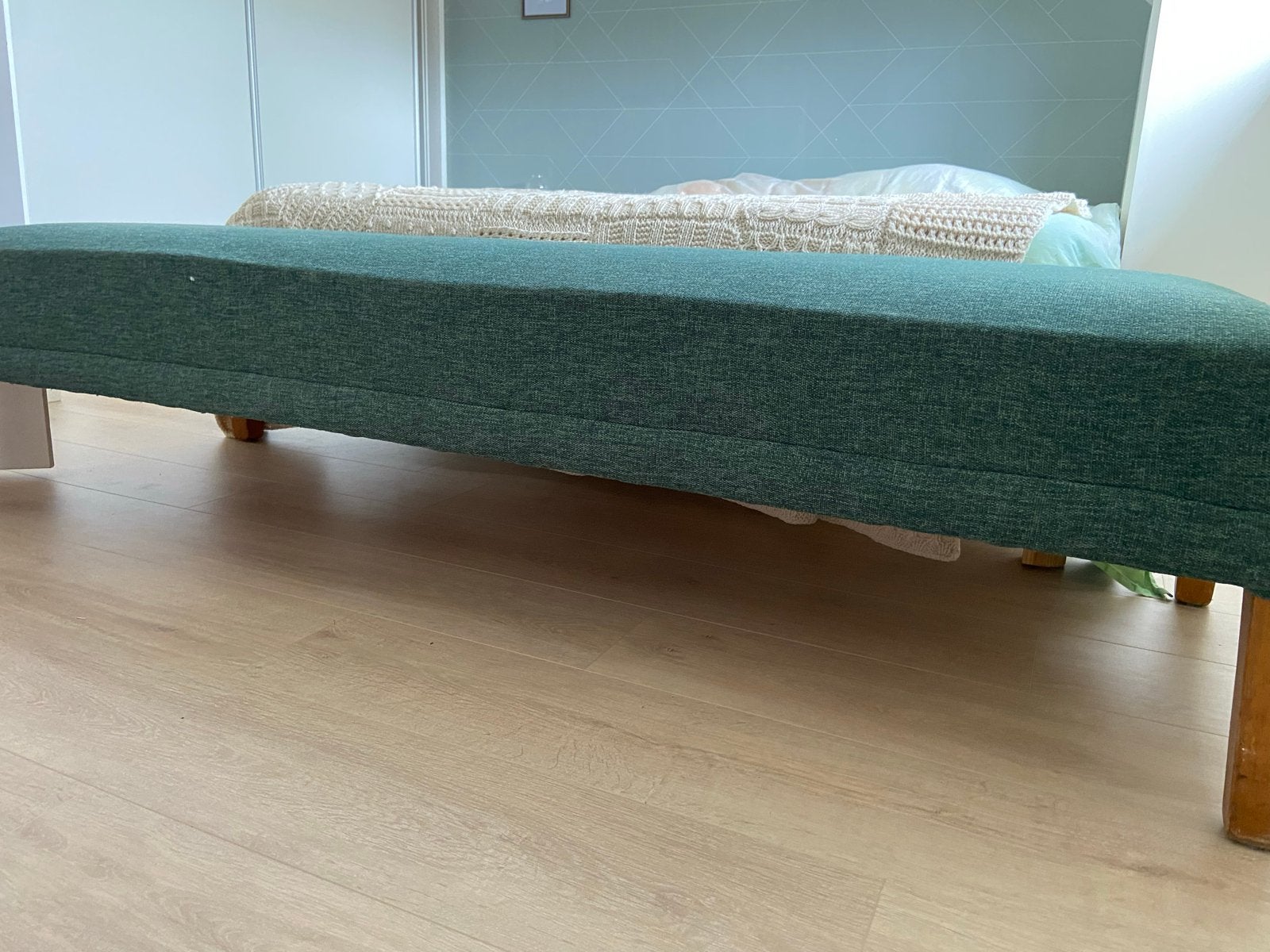 Vintage Groene divan - Perfect voor Hal of Slaapkamer, Ophalen