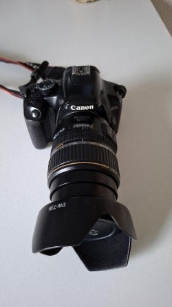 Canon EOS 450D Spiegelreflexcamera met accessoires, Gebruikt, Spiegelreflex, Canon, 12 megapixels