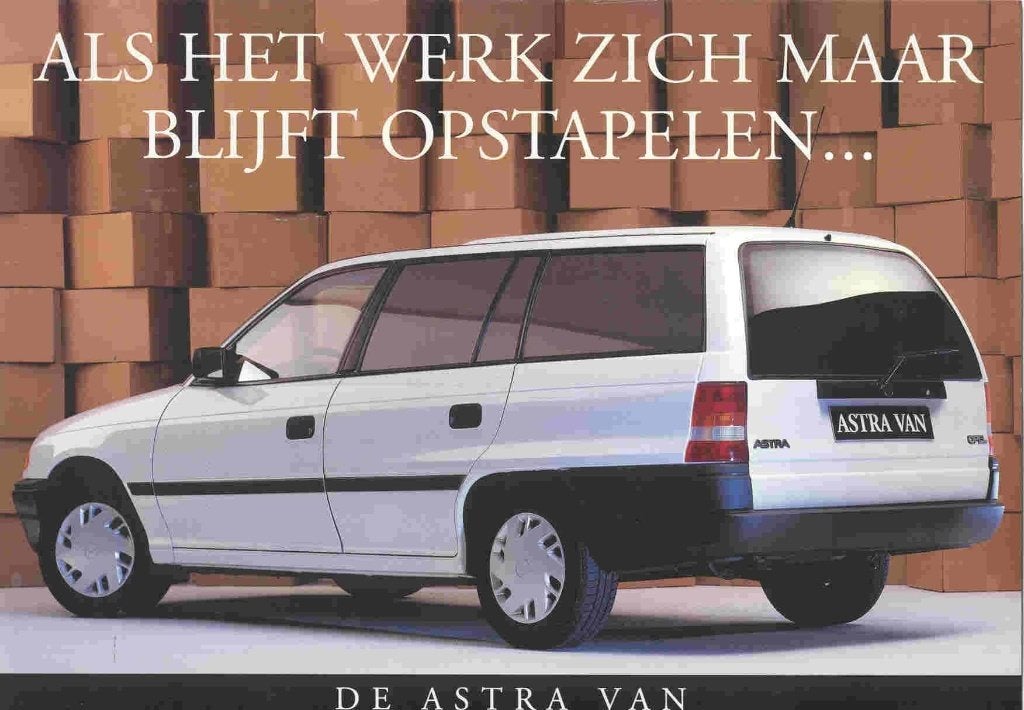 Opel Astra Van. Als het werk zich maar blijft opstapelen..., Ophalen of Verzenden, Nieuw, Opel