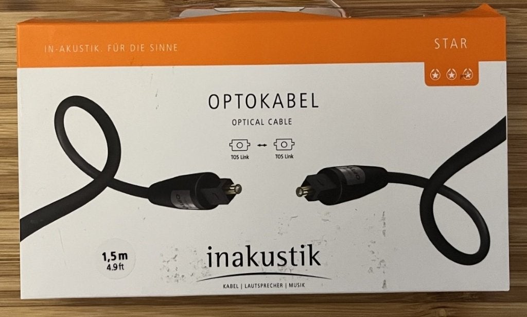 Inakustik optokabel (optical toslink) Star serie 1,5m/3m, Audio, Tv en Foto, Audiokabels en Televisiekabels, Ophalen of Verzenden