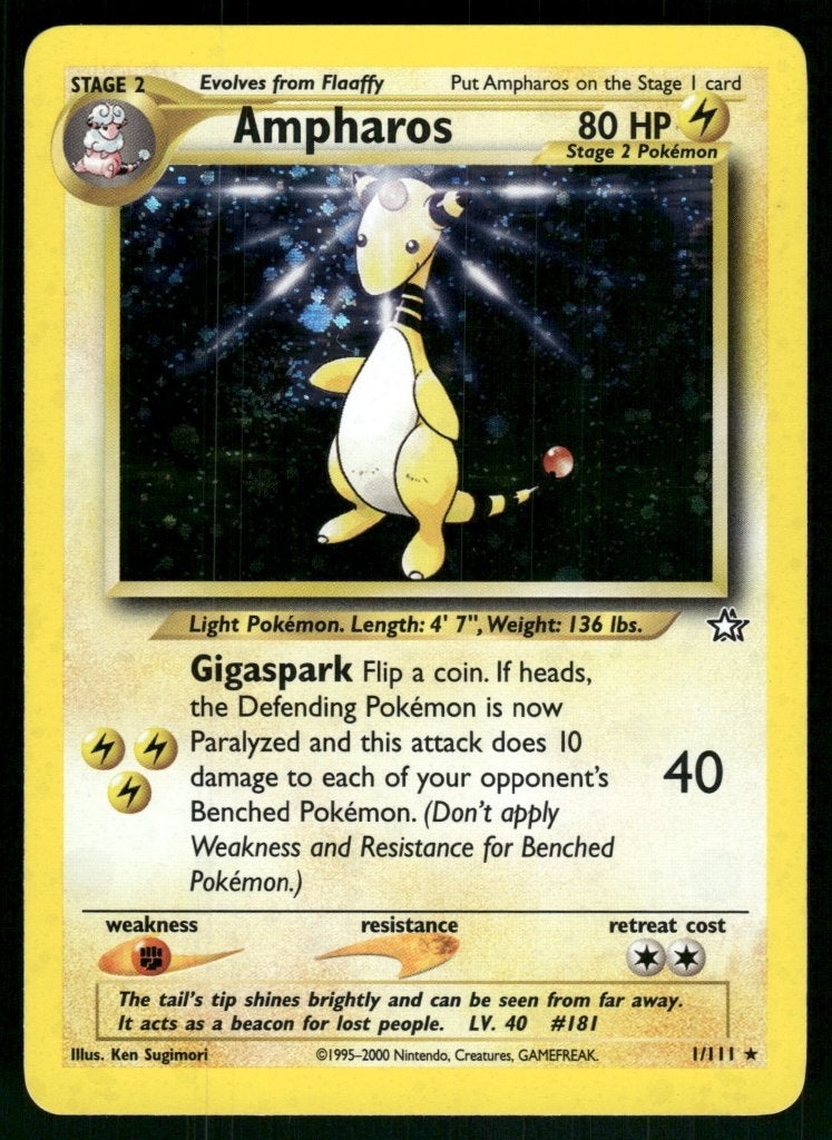 Ampharos 1/111 - Neo Genesis (EX), Verzenden, Gebruikt