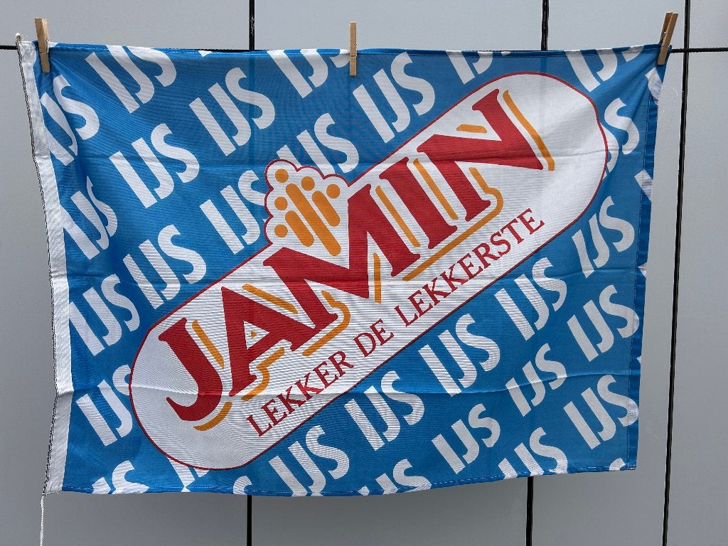 reclame vlag Jamin IJS, Ophalen of Verzenden, Zo goed als nieuw, Overige typen