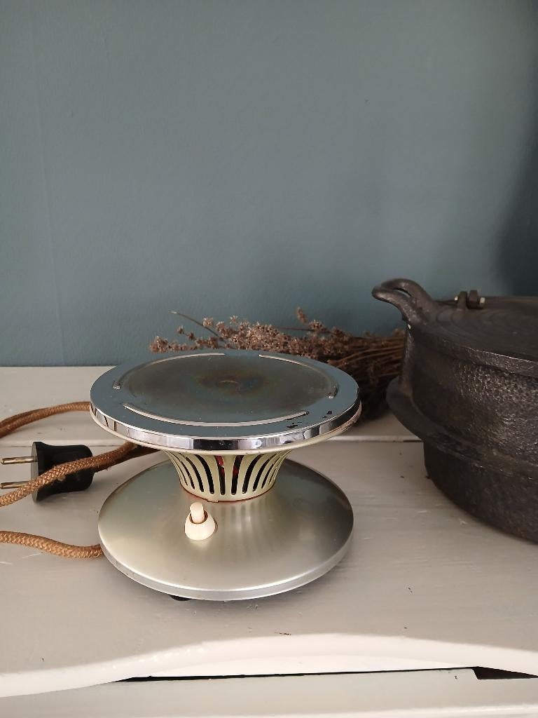 vintage elektrisch warmhoudplaatje - vintage theelichtje, Verzenden