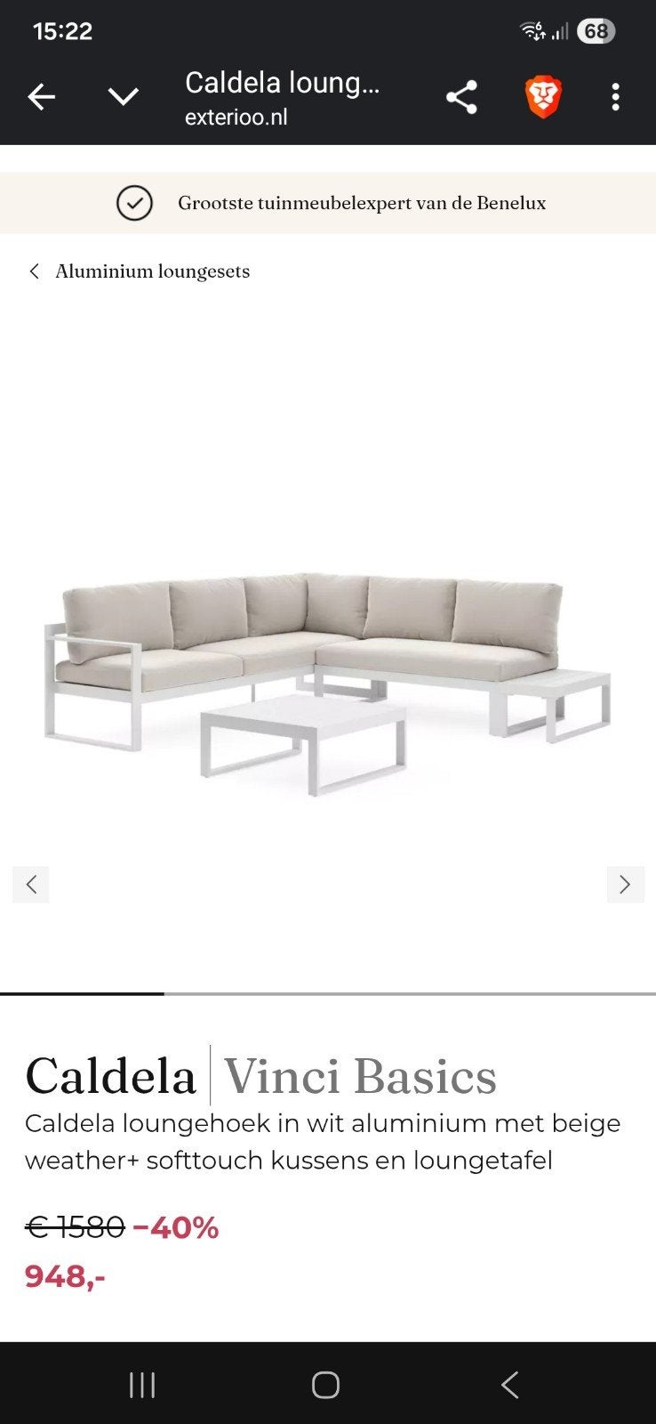 Loungeset, Ophalen