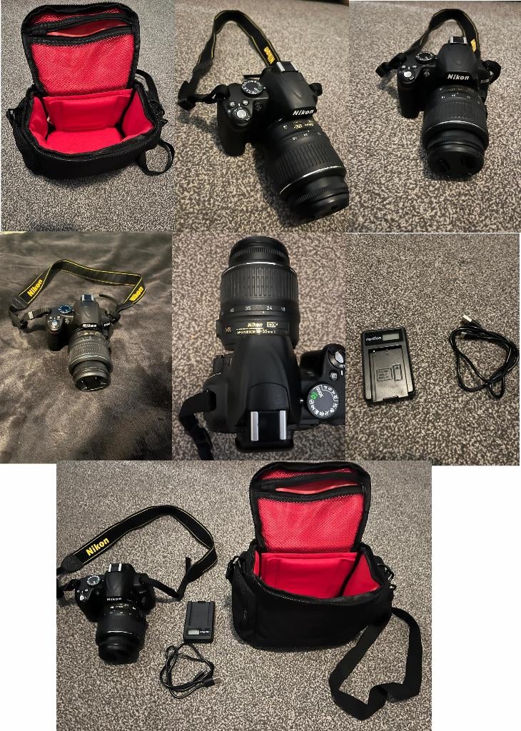 Nikon D3000 spiegelreflexcamera +18-55 lens+tas, Spiegelreflex, 10 Megapixel, Ophalen of Verzenden, Zo goed als nieuw