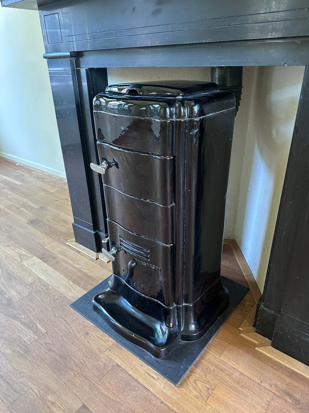 Vintage Haas & Sohn allesbrander kachel, Ophalen, Zo goed als nieuw, Hout, Houtkachel