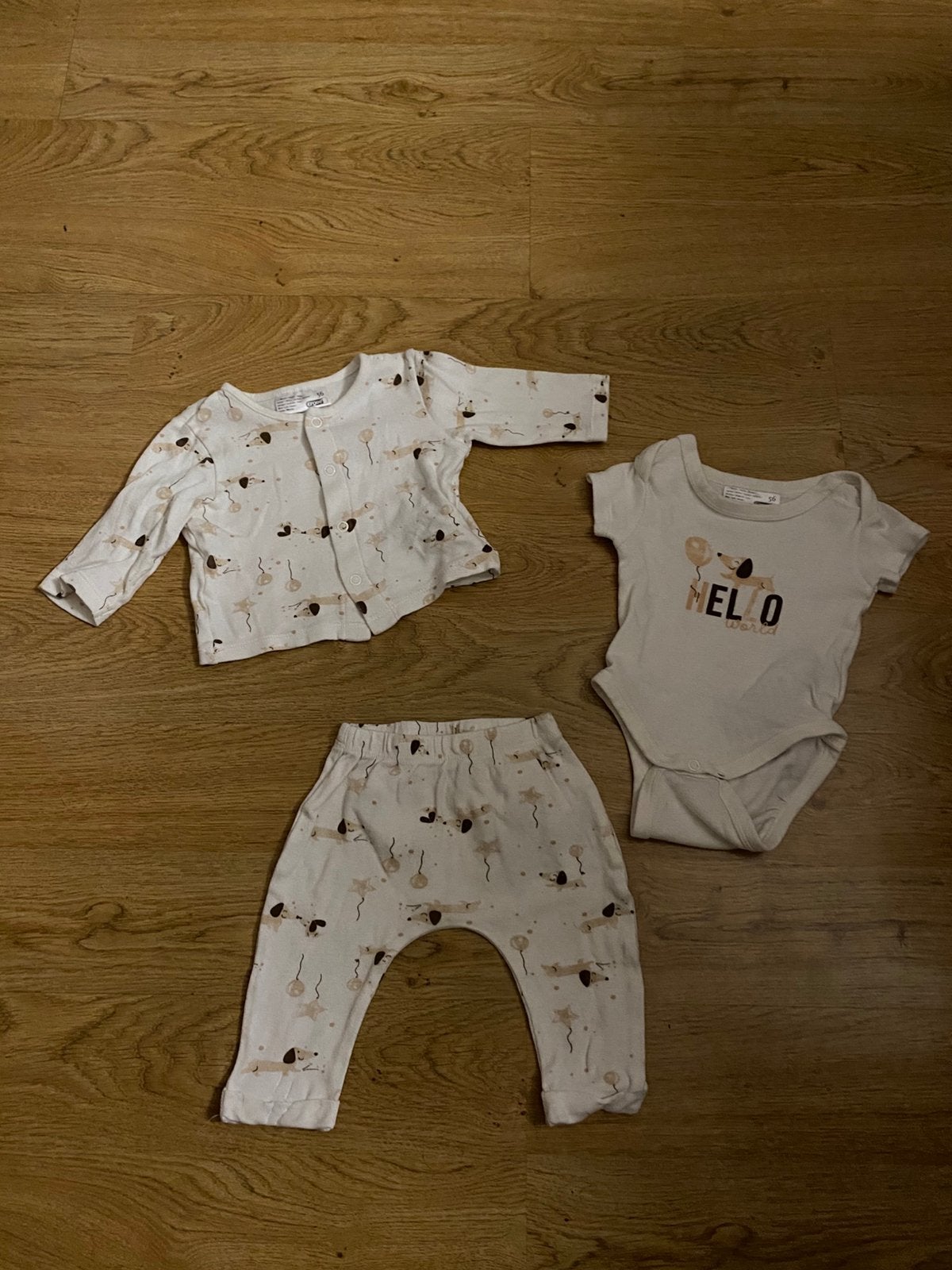 Leuke 3-delige set, Kinderen en Baby's, Babykleding | Maat 56, Ophalen of Verzenden, Zo goed als nieuw, Jongetje of Meisje, Setje