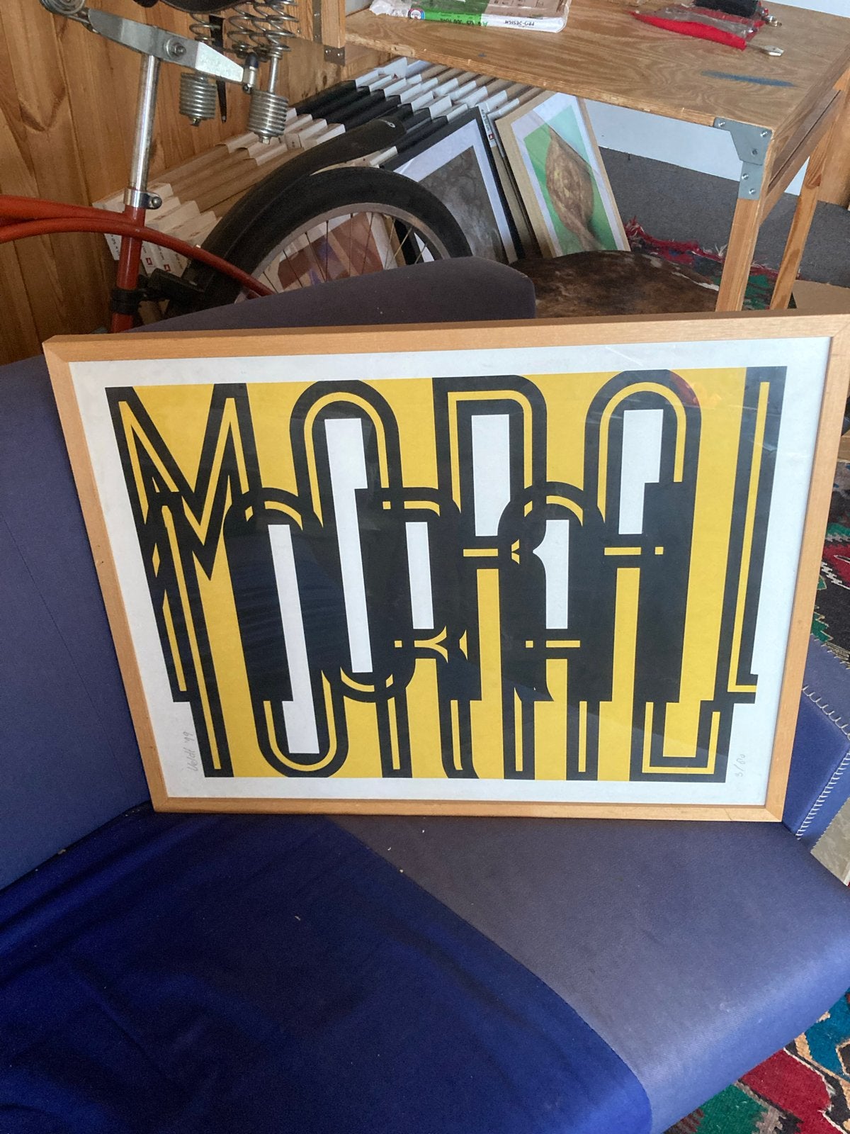 Zeefdruk 'Moral Panic' van Veldt, 1999, oplage 80, Antiek en Kunst, Kunst | Litho's en Zeefdrukken, Gelimiteerde oplage, Ophalen of Verzenden