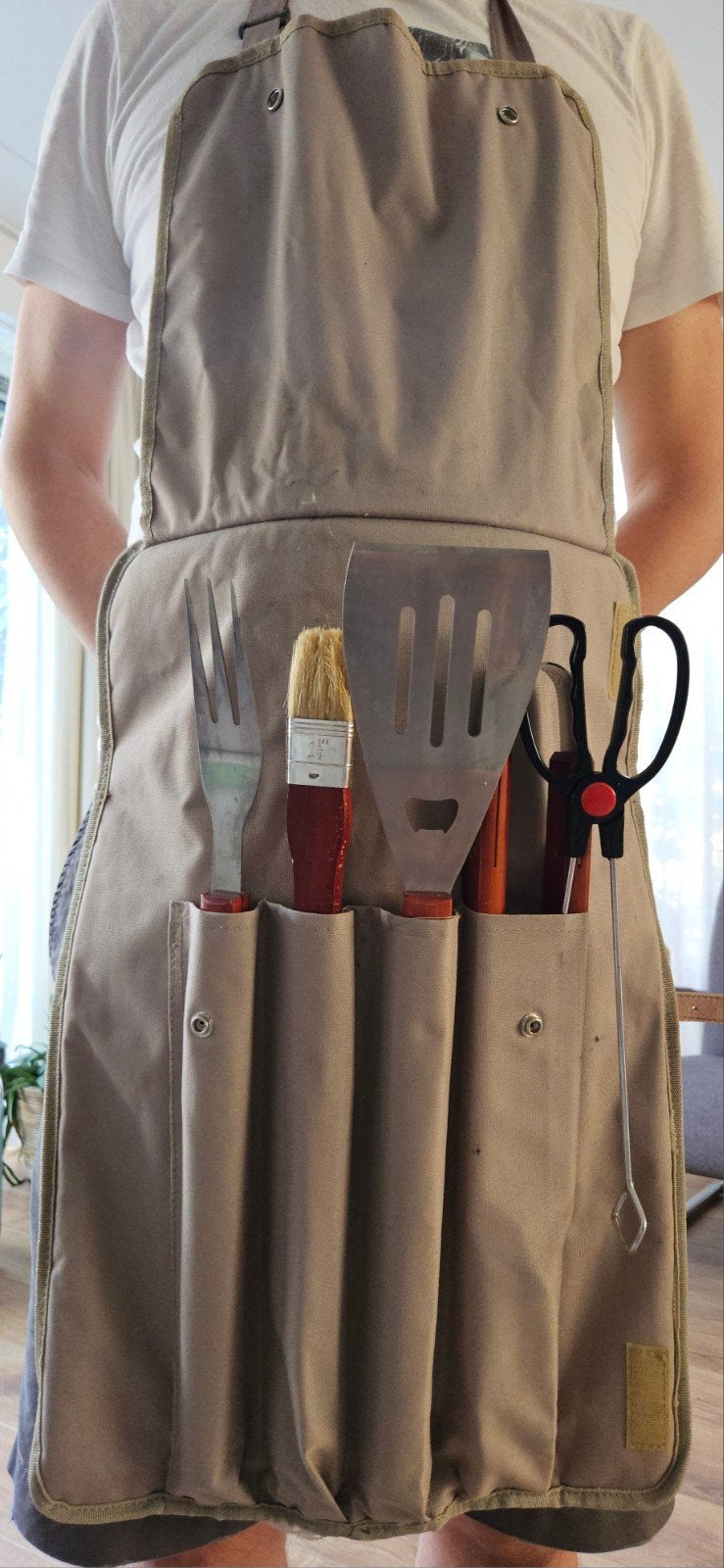 BBQ Schort met Gereedschap - Complete Set, Tuin en Terras, Ophalen, Gebruikt, Onbekend