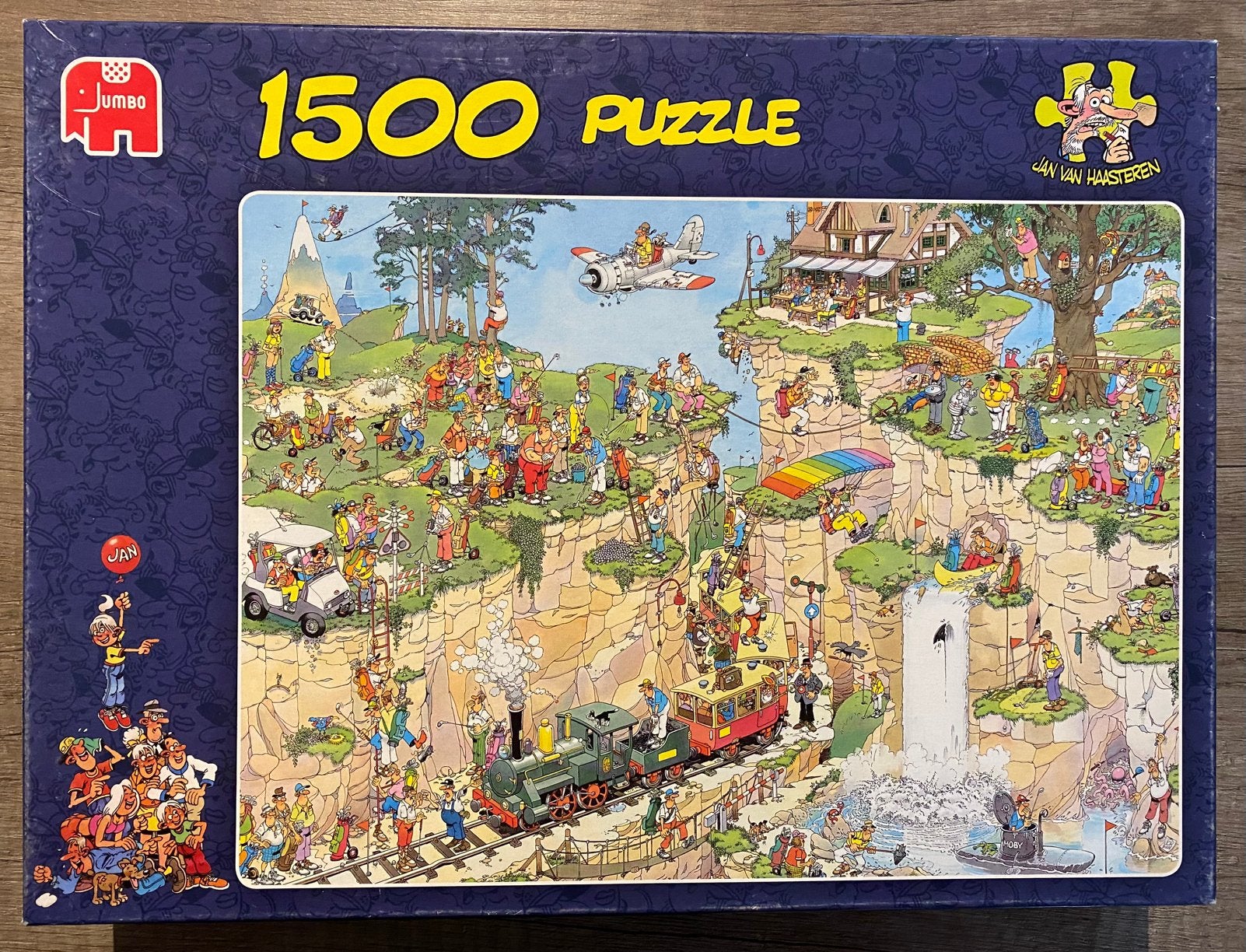Jan van Haasteren puzzel 1500 stukjes de golfbaan, Ophalen, 500 t/m 1500 stukjes, Zo goed als nieuw