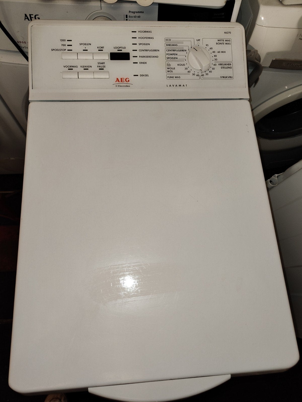 AEG Lavamat L46270 Bovenlader Wasmachine – 5 kg, Ophalen, Bovenlader, Zo goed als nieuw, Kort programma