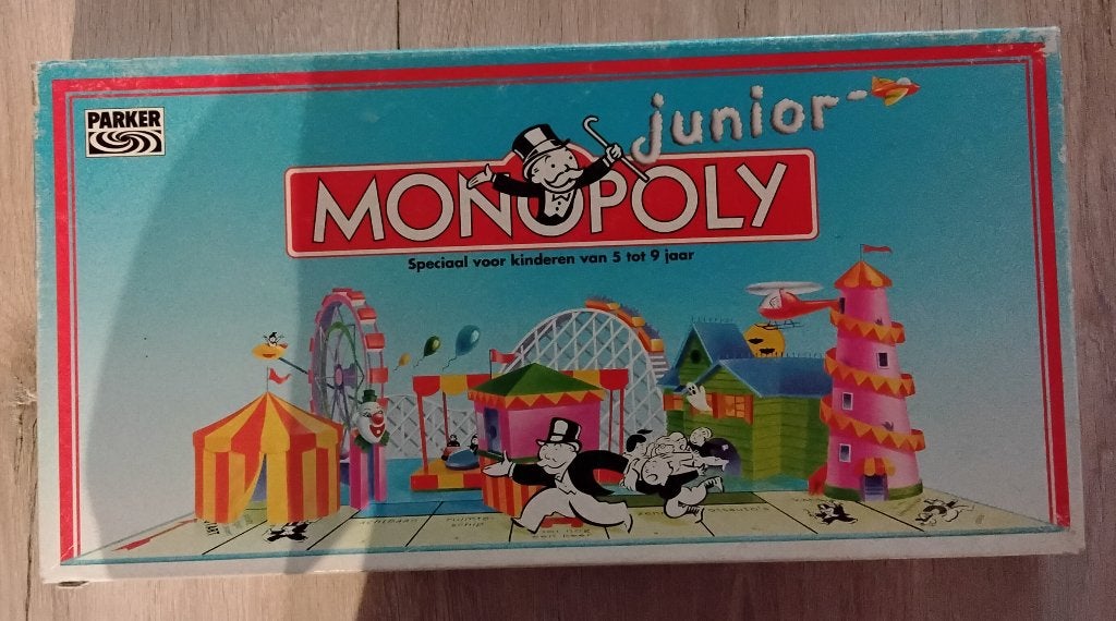 Monopoly junior - Bordspel 5 tot 9 jaar, Een of twee spelers, Ophalen of Verzenden, Gebruikt, Parker