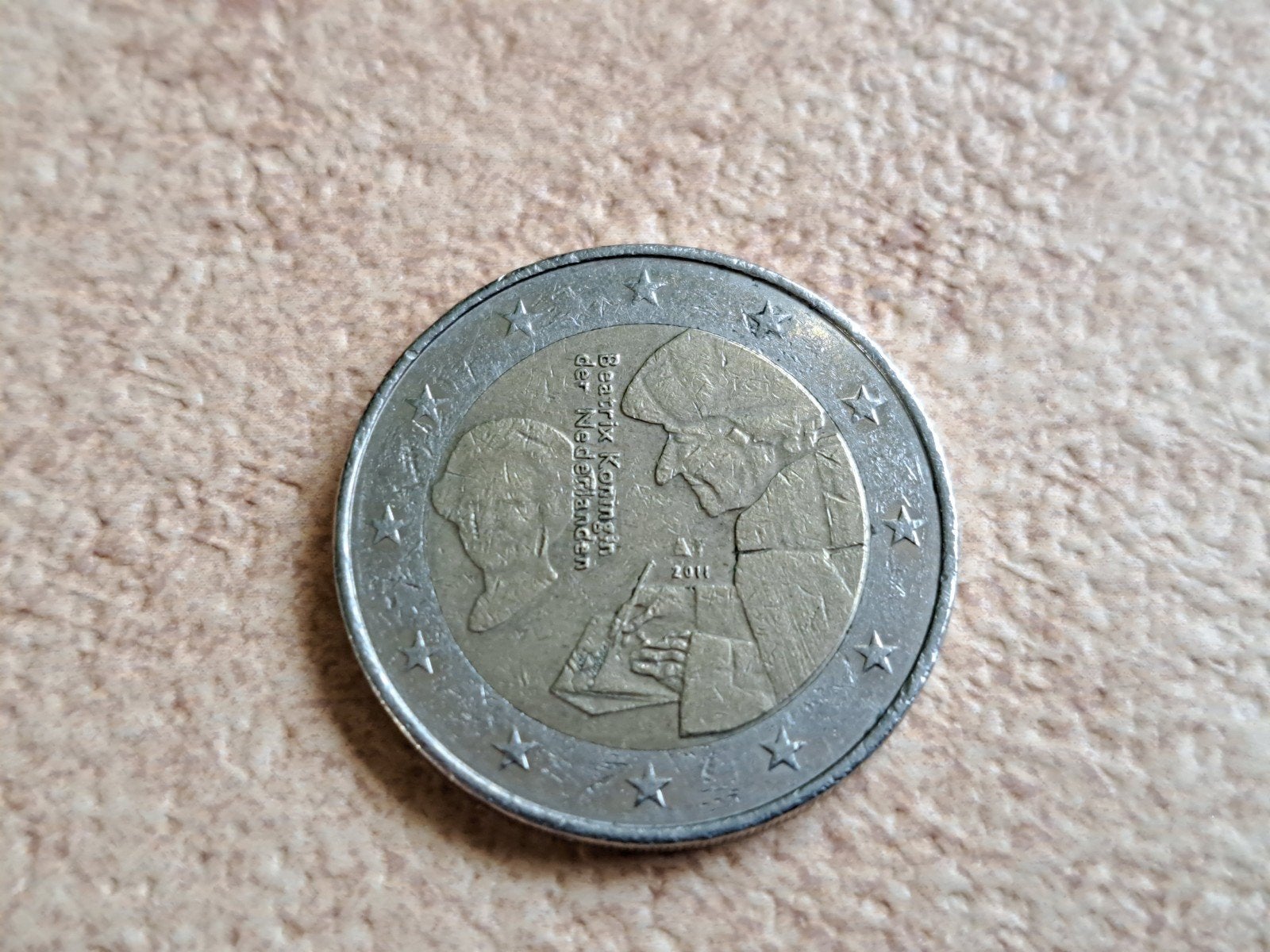 2 euro cc Nederland 2011 Erasmus, Ophalen of Verzenden, Koningin Beatrix, Euro's