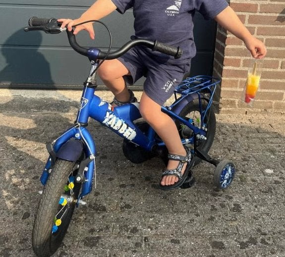 Alpina fiets 12,5inch incl zijwieltjes, Ophalen, Terugtraprem, Zijwieltjes, Gebruikt