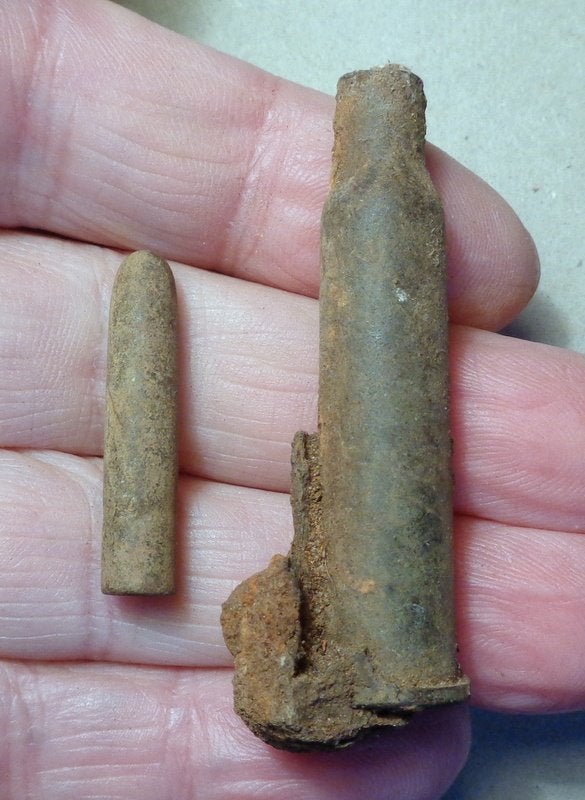 Huls en kogel Mannlicher 1895 Hembrug bodemvondsten, Verzamelen, Militaria | Tweede Wereldoorlog, Ophalen of Verzenden, Landmacht