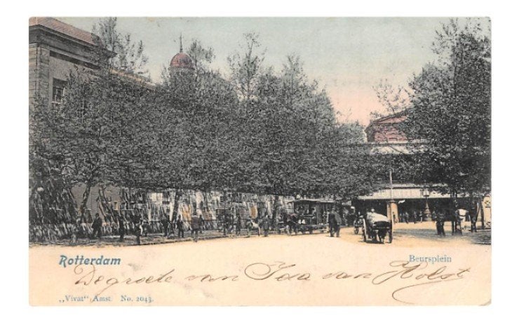 Rotterdam Beursplein 1900 RET Paardentram 44 Vivat no 2043, Verzenden, Voor 1920, Gelopen, Noord-Holland