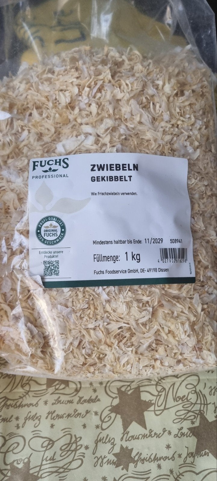 Gedroogde Witte Uien Gesneden - Grote Verpakking 1kg, Ophalen
