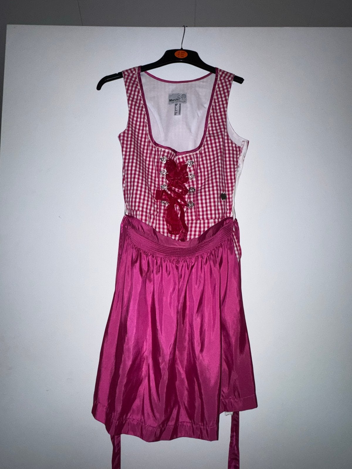 MarJo Dirndl roze geruit - Maat 36 (S), Ophalen of Verzenden, Zo goed als nieuw, Knielengte, Roze