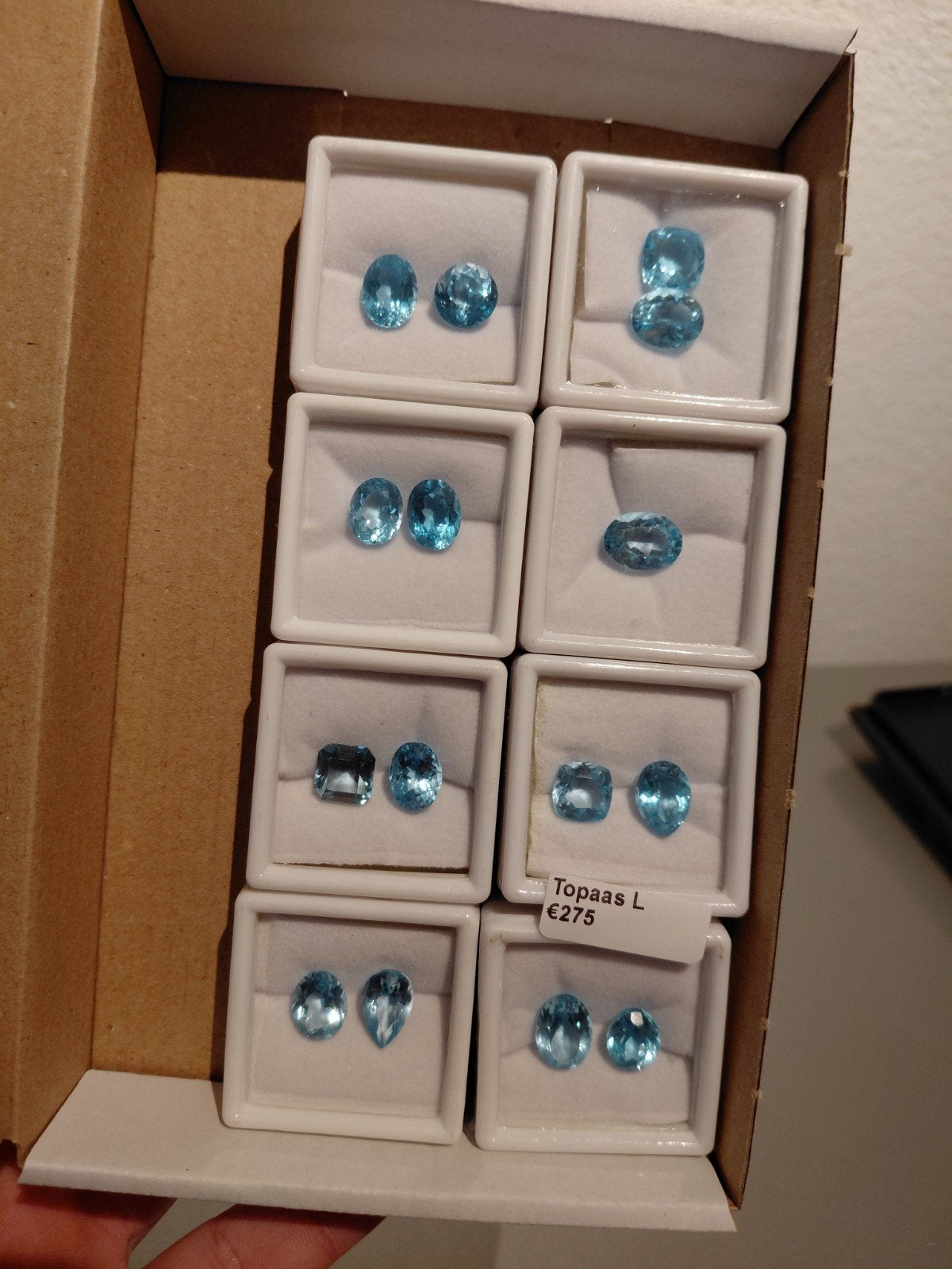 Set met grote facet geslepen topaas Juwelier, Ophalen of Verzenden, Nieuw
