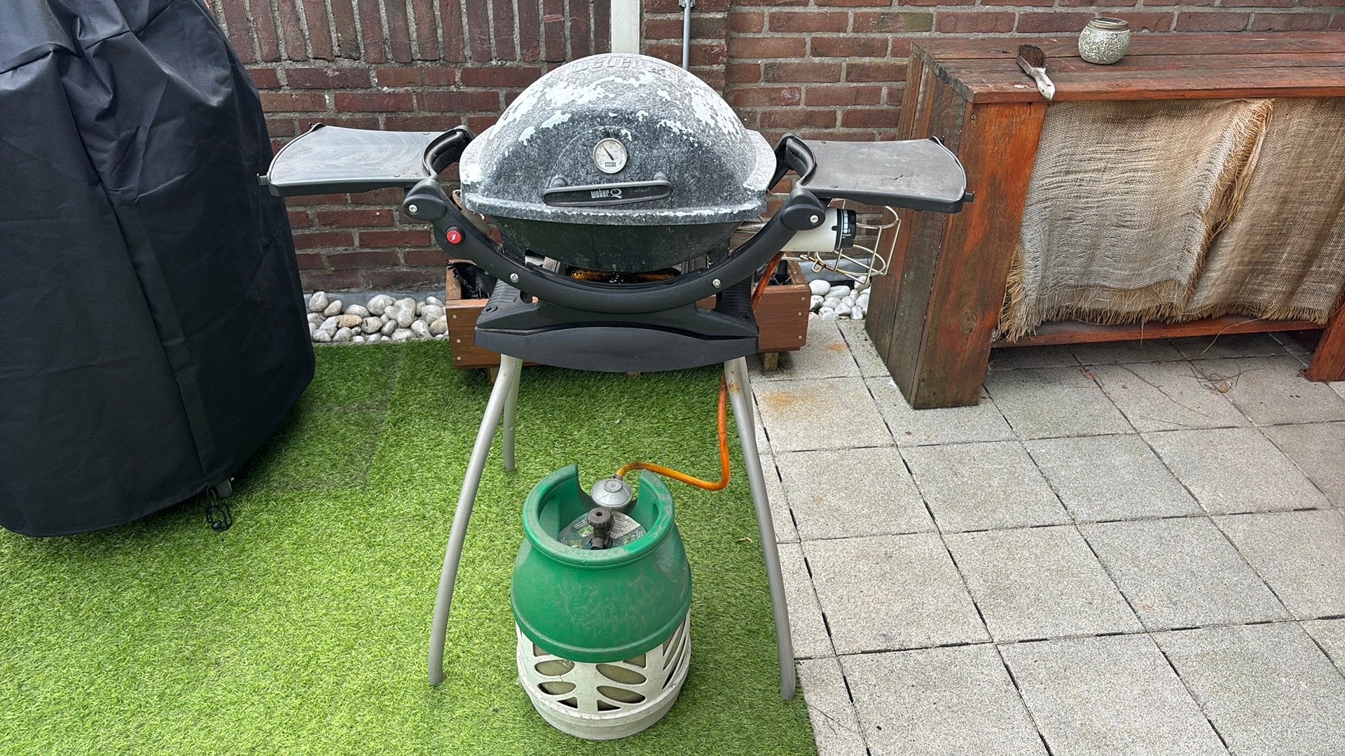 Weber gas BBQ, Tuin en Terras, Ophalen, Gebruikt
