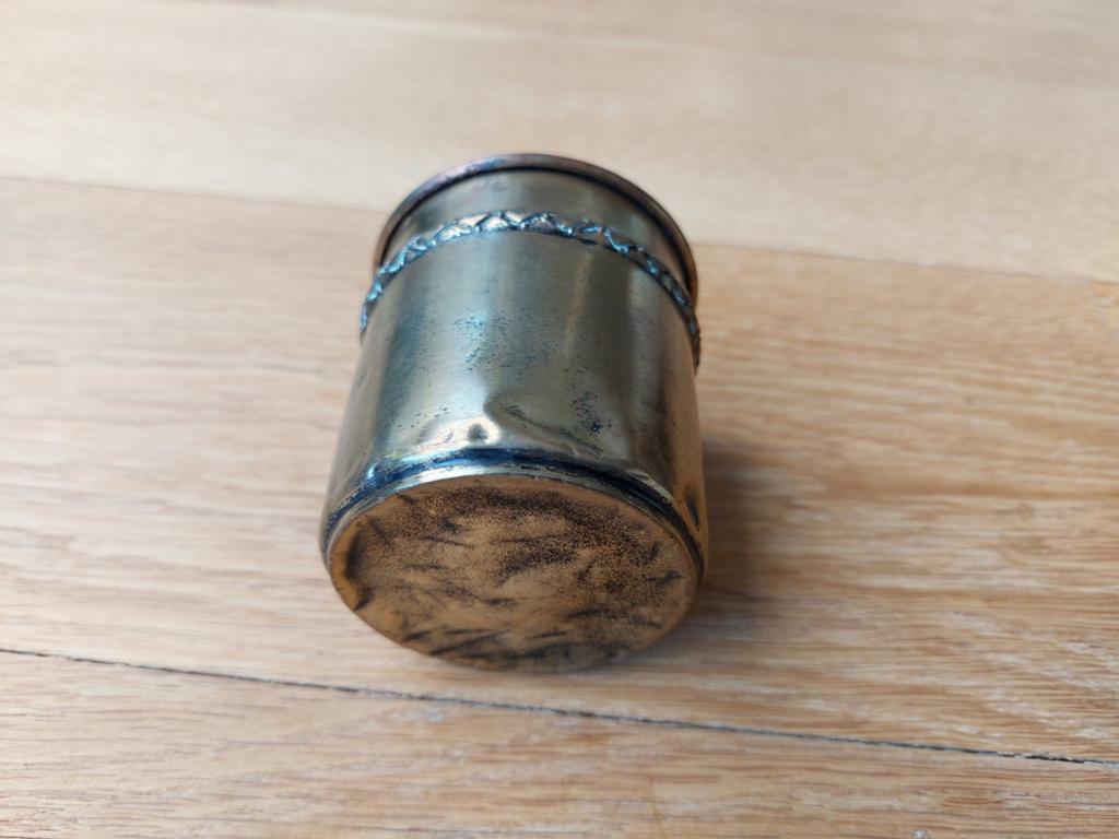 Vintage Koperen Potje - ca. 5 cm hoog, Ophalen of Verzenden