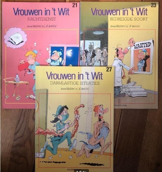 Vrouwen in ‘t wit 21 23 en 27 nachtdienst g3, Boeken, Meerdere stripboeken, Ophalen of Verzenden, Zo goed als nieuw