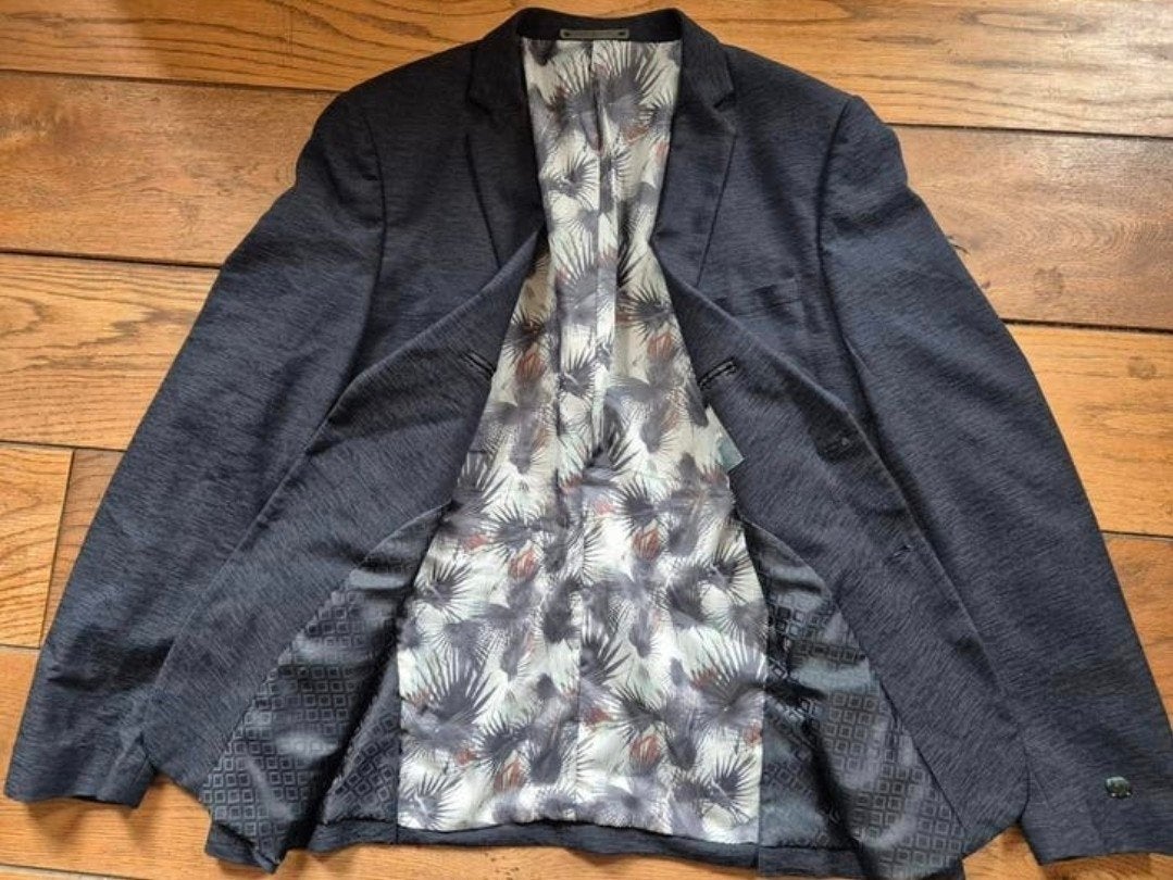 Cast Iron colbert jas blazer Stretch maat 54 maat XL, Blauw, ., Overige maten, Ophalen of Verzenden