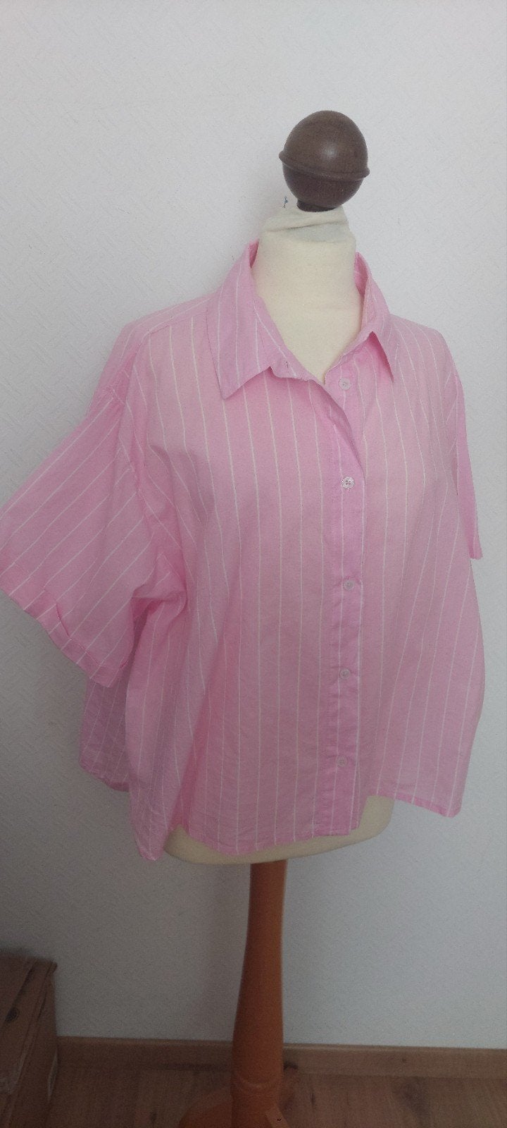 zgan blousje katoen 48, Rose, Ophalen of Verzenden, Zo goed als nieuw, Roze, Blouse of Tuniek
