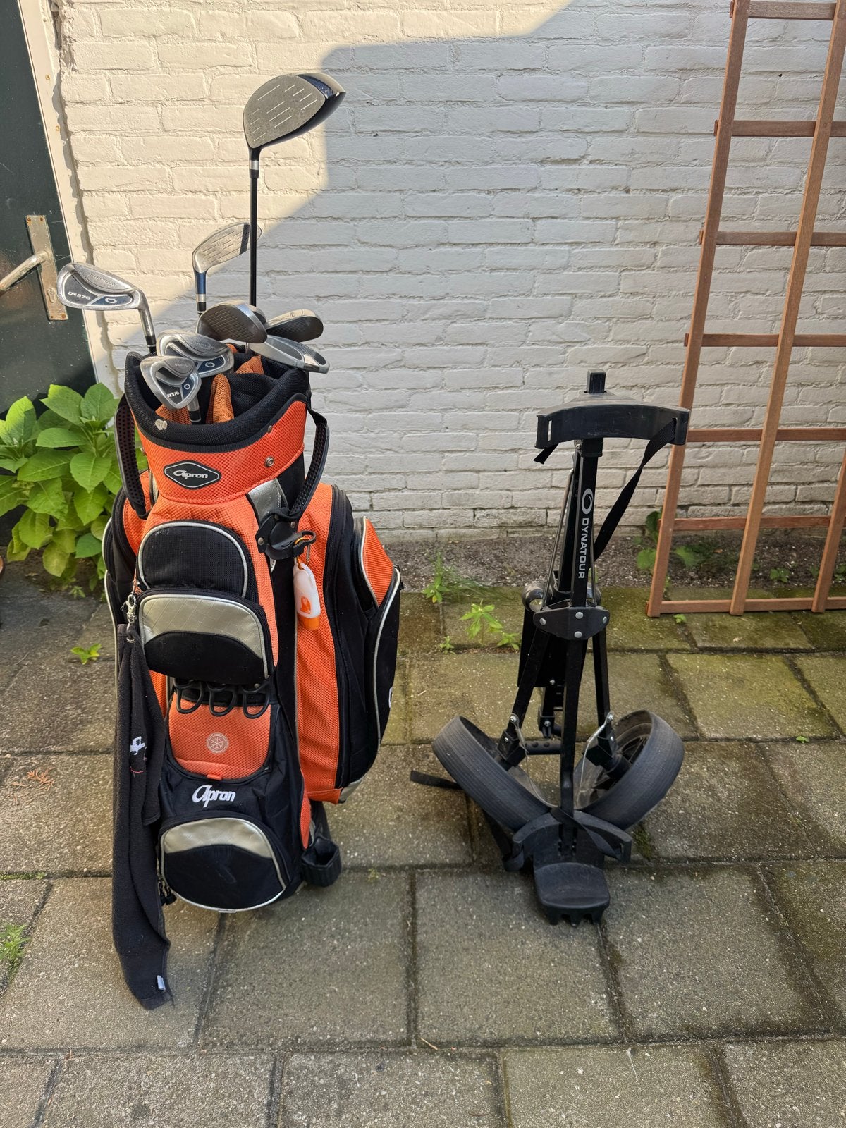 Complete golfset met tas en trolley, Ophalen, Gebruikt, Set, Overige merken