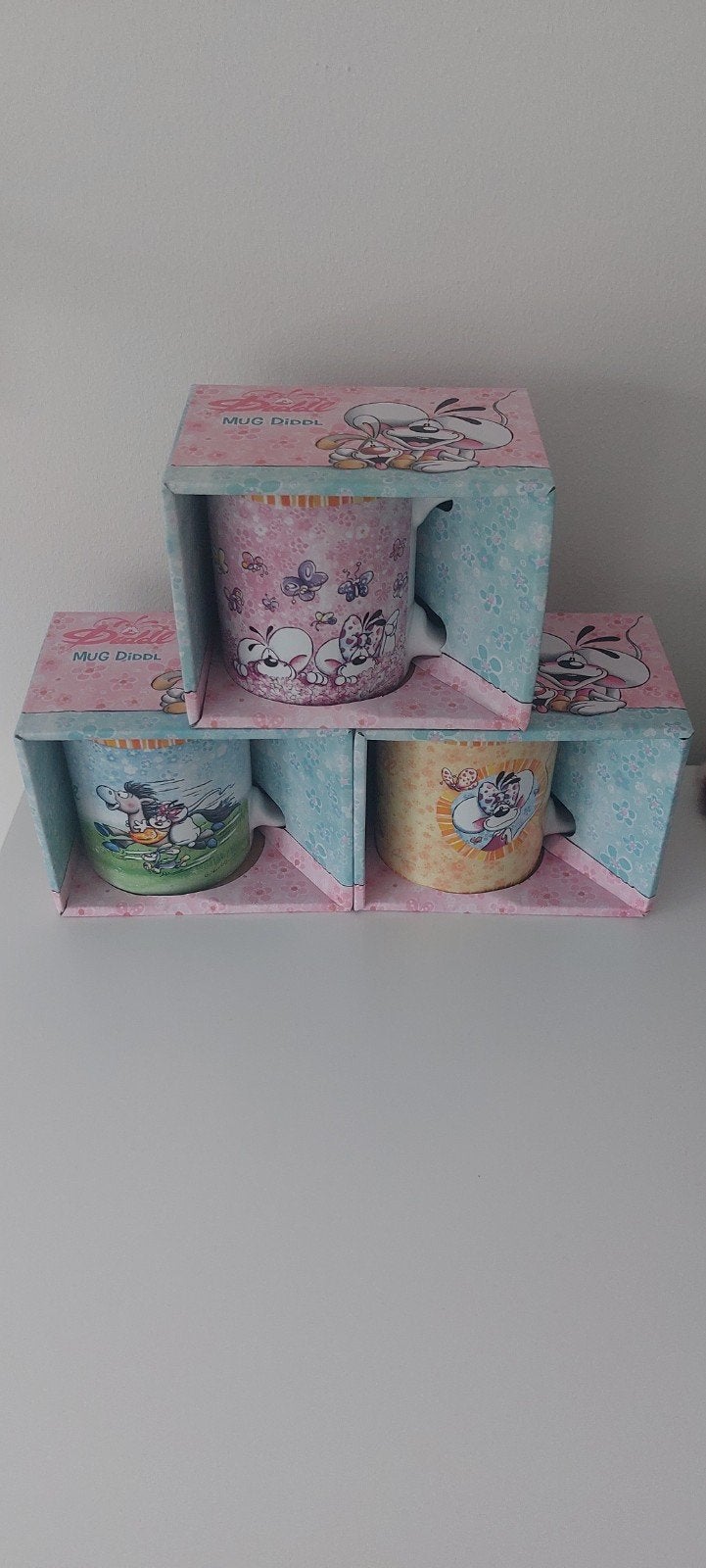3 Diddl mokken in verpakking, Ophalen of Verzenden, Zo goed als nieuw, Servies