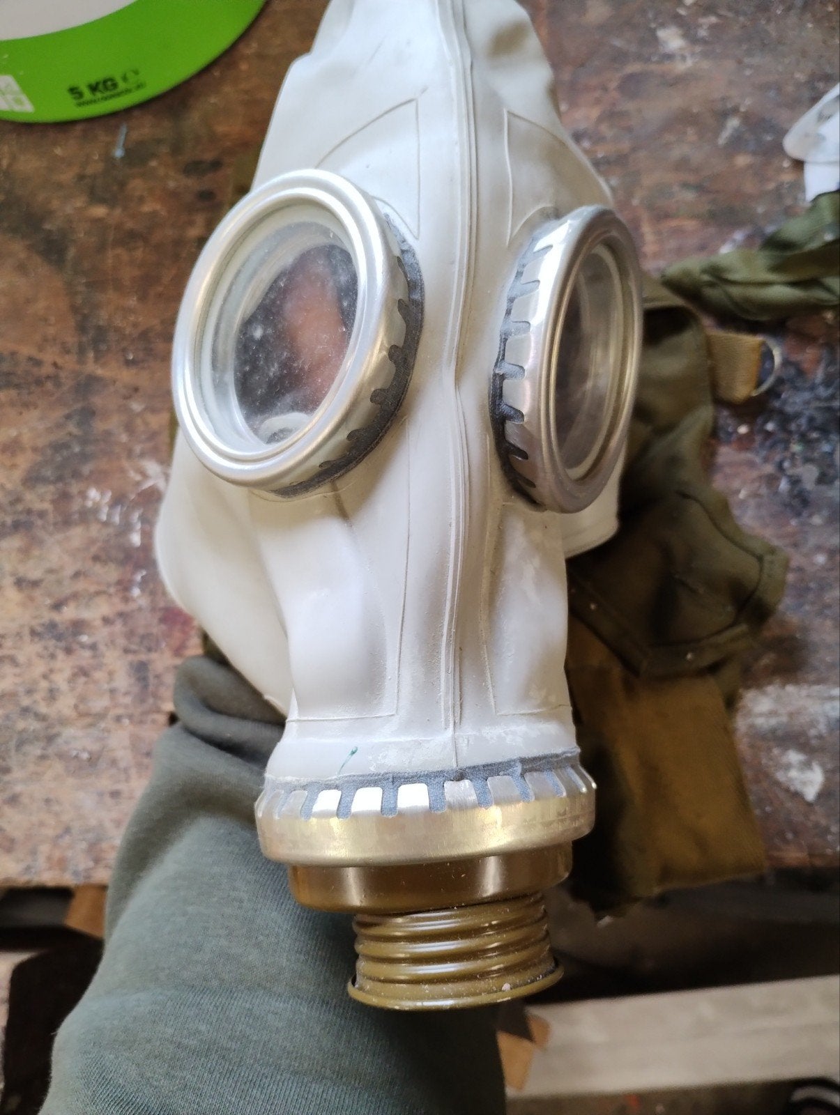 Vintage gasmasker met tas - Militaria - Halloween, Ophalen of Verzenden, Overige soorten, Overige gebieden, Overige typen