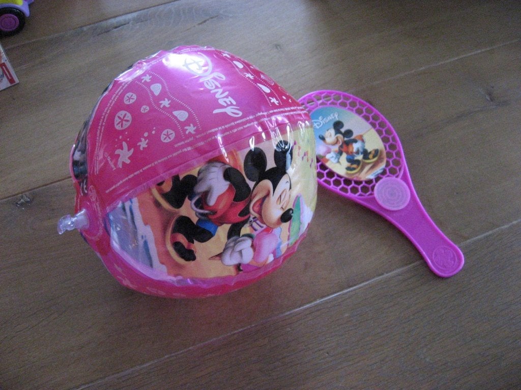 roze Disney Tapball met racket, Verzenden, Mickey Mouse, Nieuw, Overige typen