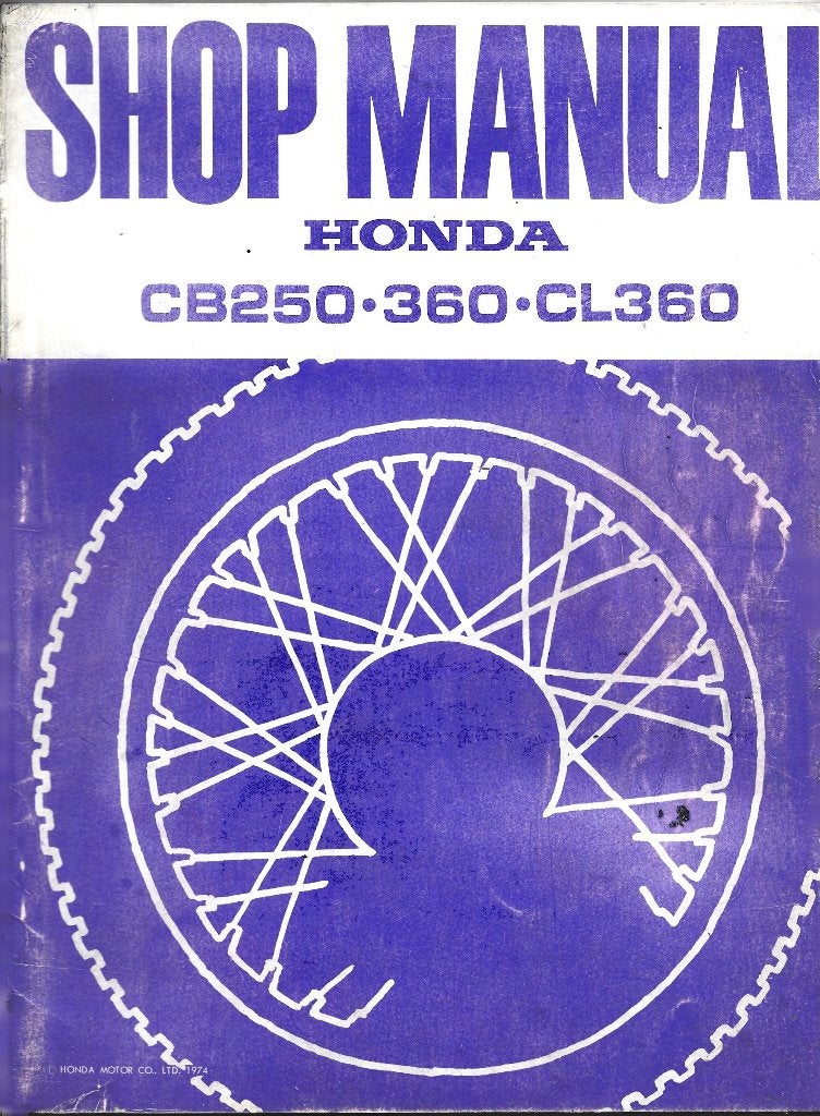 Honda CB250 CB360 CL360 shop manual (7974z) motor, Motoren, Verzenden, Honda