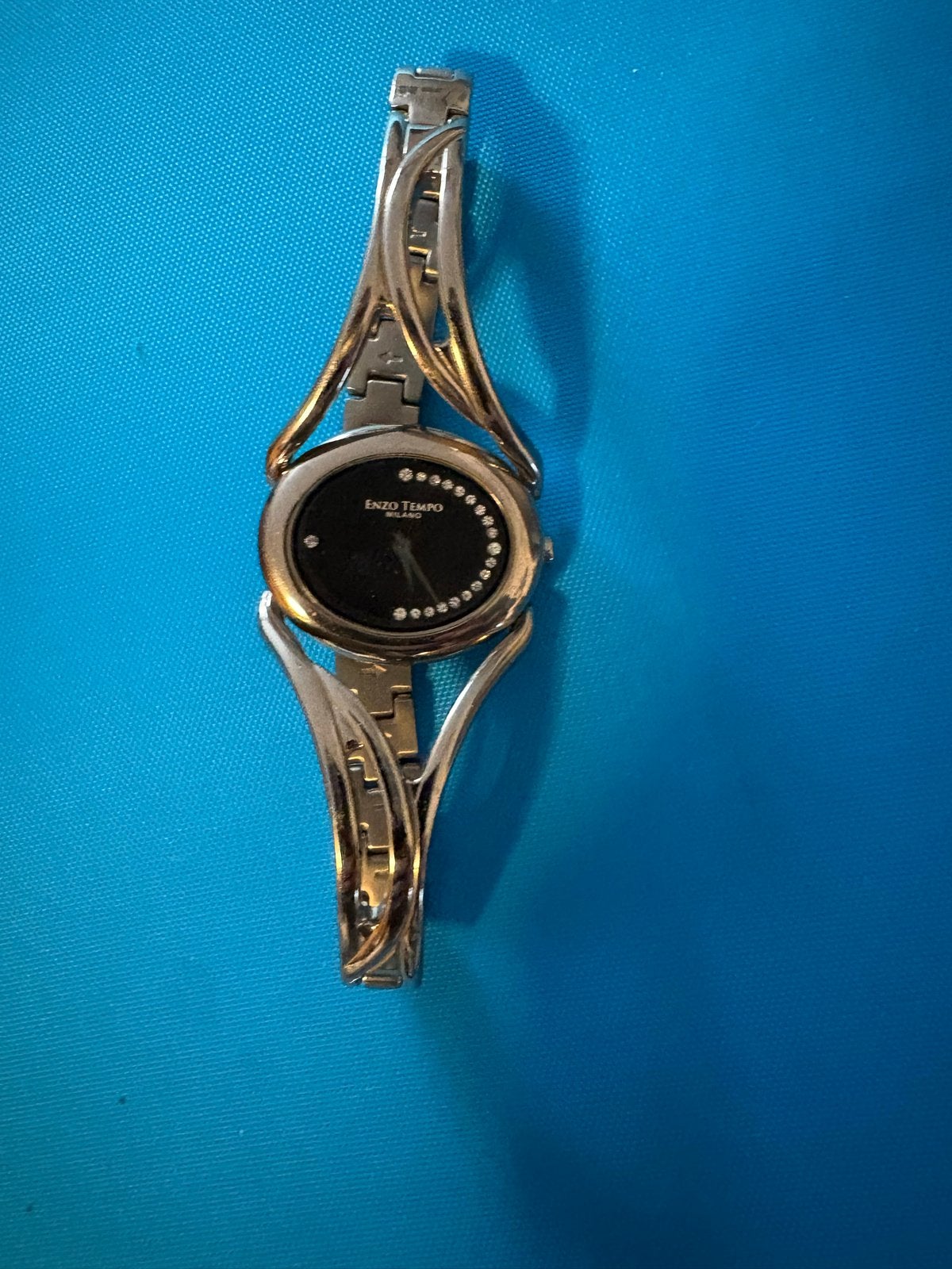 Enzo Tempo Dameshorloge met Strass, Sieraden, Tassen en Uiterlijk, Overige merken, Gebruikt, Staal, Polshorloge