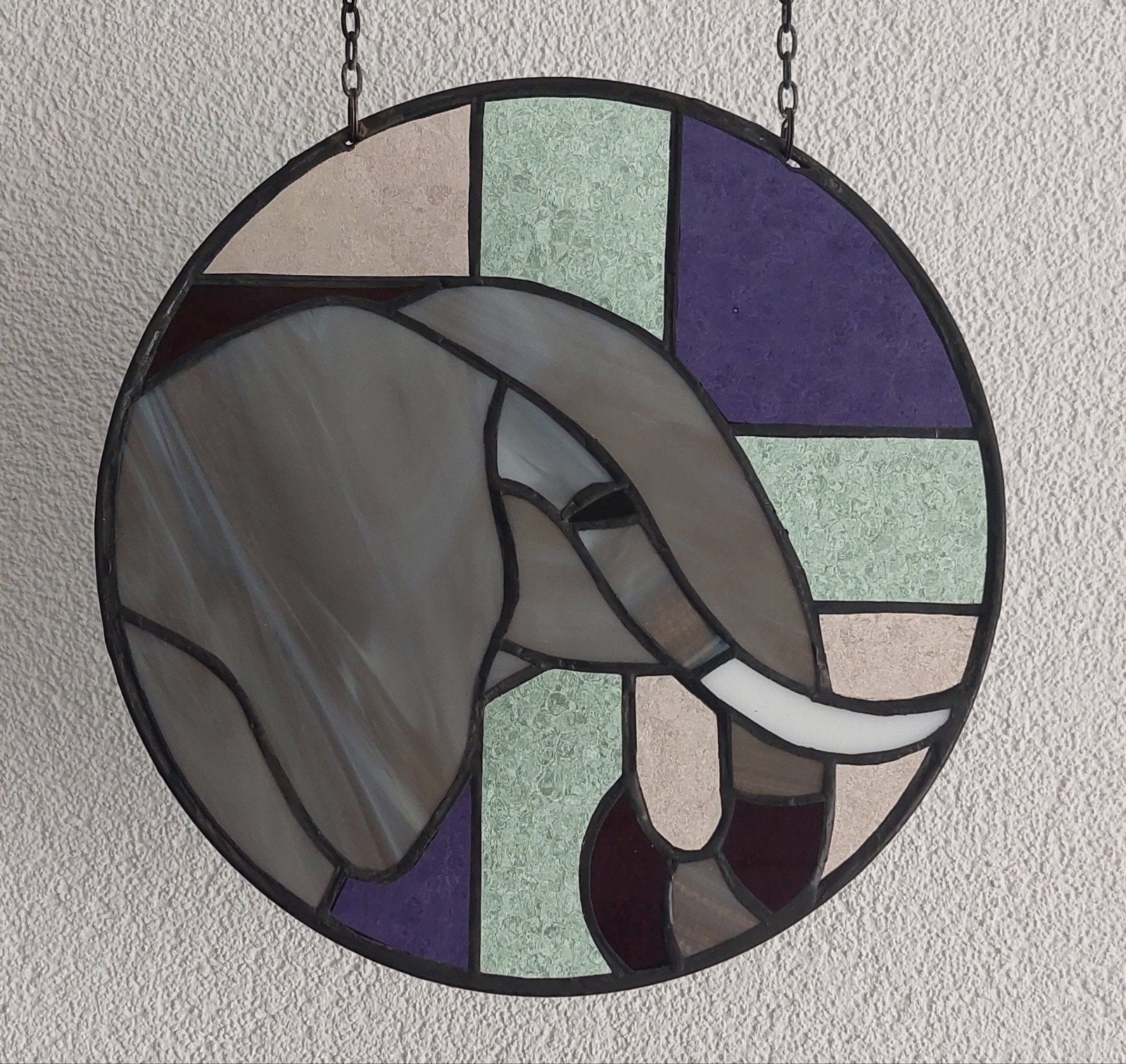 Raamhanger - glas in lood - tiffany - Olifant, Ophalen of Verzenden, Nieuw