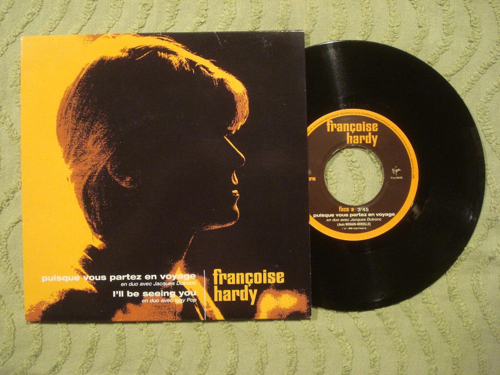 Françoise Hardy 7" Single: ‘Puisque vous partez en voyage’, Ophalen of Verzenden, Zo goed als nieuw, Pop