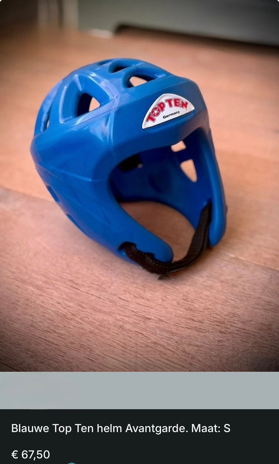 Blauwe Top Ten helm maat: S, Ophalen, Taekwondo, Vechtsportbescherming, Zo goed als nieuw