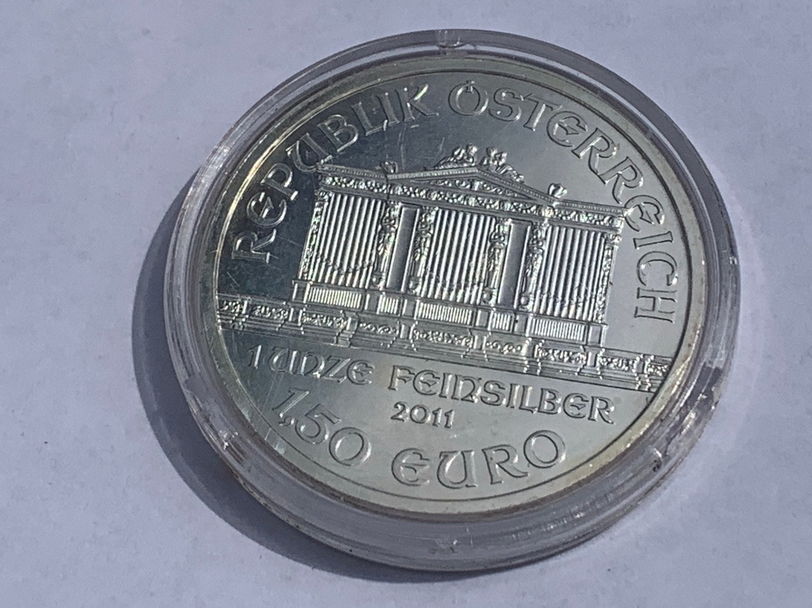 Zilveren 1 oz munt phil oosterijk, Ophalen of Verzenden, Zilver