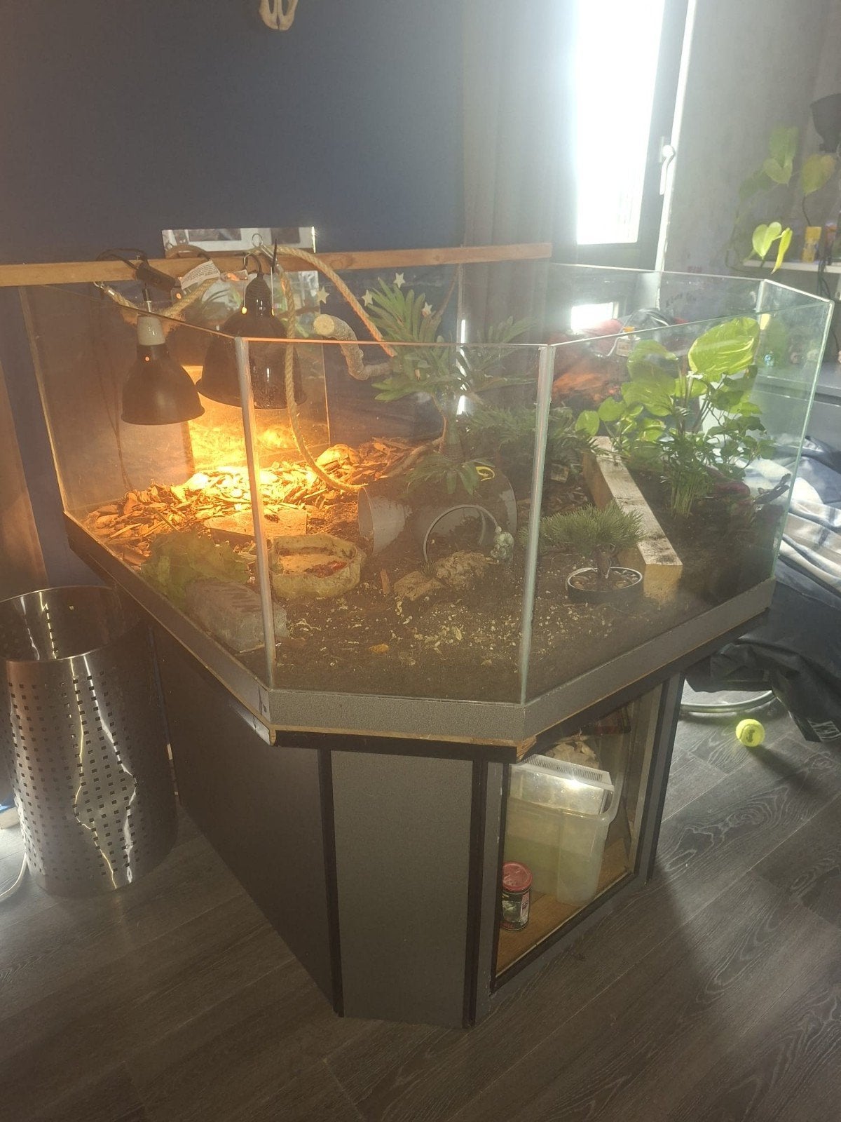 mooie glazenbak 1mtr bij mtr plus onderkast, Ophalen, 75 tot 110 cm, Overige typen, Minder dan 60 cm