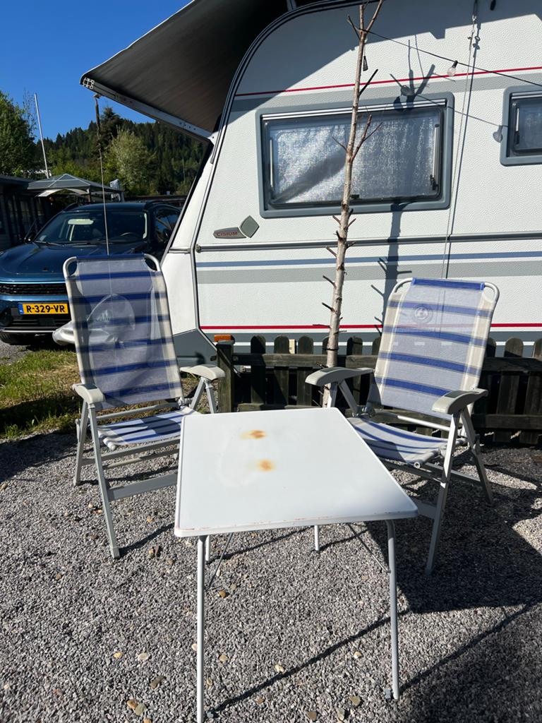 Campingstoelen en tafel set - CamPart Travel, Ophalen, Gebruikt