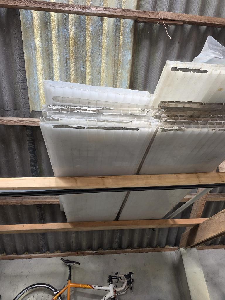 Partij Polycarbonaat platen gebruikt., Doe-het-zelf en Verbouw, Platen en Panelen, Ophalen, Gebruikt